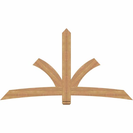 Ekena Millwork Davenport Timber Gable Bracket, Western Red Cedar, 84"W x 45"H x 1 1/2"D x 5 1/2"F, 13/12 Pitch GBW084X45X0206DAV00SWR